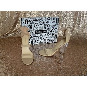❌SOLD❌ Nude and Clear Block Heels
